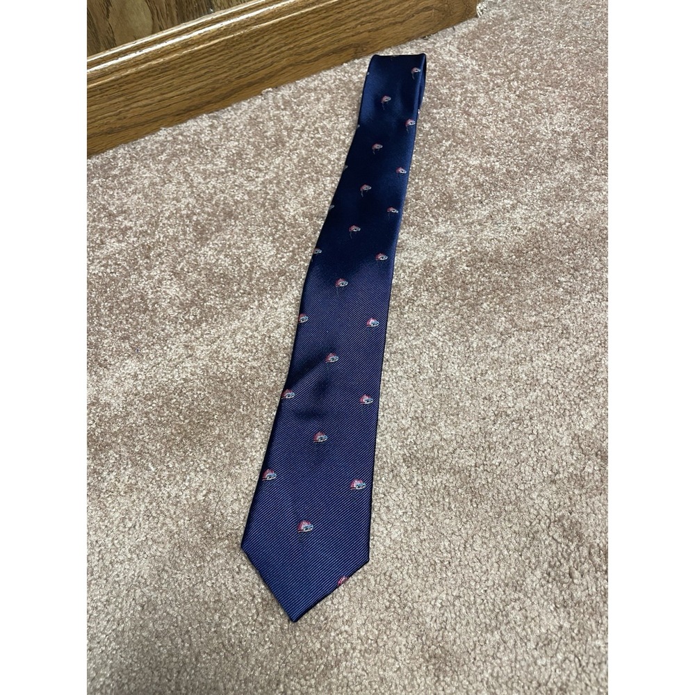 Vintage Tommy Hilfiger Tie Derby Jockey Helmet Goggles Silk Navy Blue Rare Tie